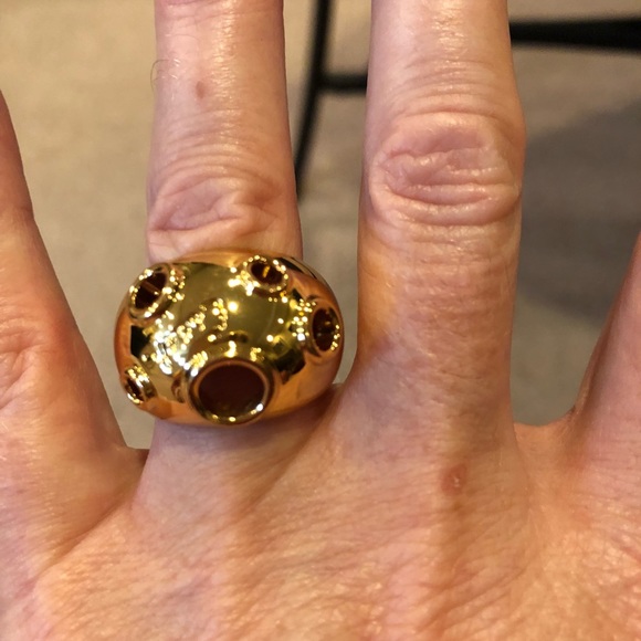 Coach Jewelry - Coach goldtone cut out ring size 7